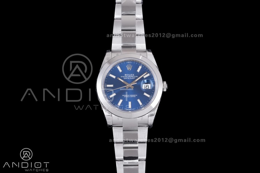 DateJust 41 126300 904L SS VSF 1:1 Best Edition Blue Dial on Oyster Bracelet VS3235