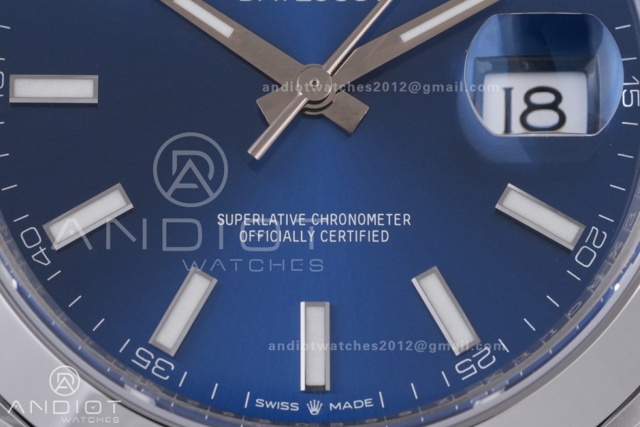DateJust 41 126300 904L SS VSF 1:1 Best Edition Blue Dial on Oyster Bracelet VS3235