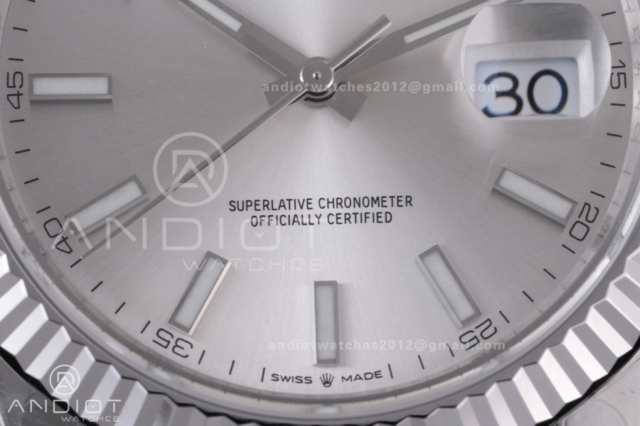 DateJust 41 126334 904L SS VSF 1:1 Best Edition Sliver Dial on Oyster Bracelet VS3235