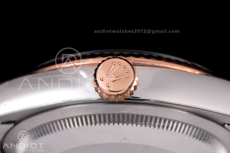 DateJust 36 SS 126231 VSF 1:1 Best Edition 904L SS/RG Silver Leaves Dial on Jubilee Bracelet VS3235
