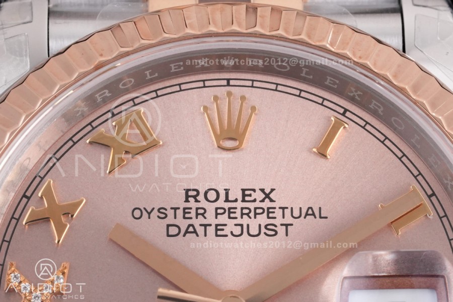 DateJust 36 SS/RG 126231 VSF 1:1 Best Edition 904L Steel RG  Roman Dial on Jubilee Bracelet VS3235