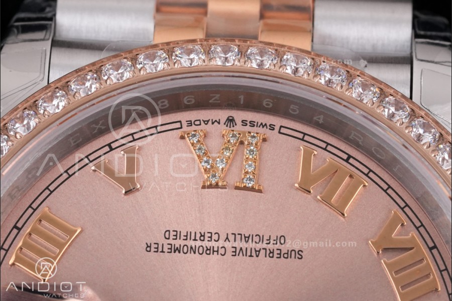 DateJust 36 SS 126281rbr VSF 1:1 Best Edition 904L Steel RG Roman Dial on Jubilee Bracelet VS3235