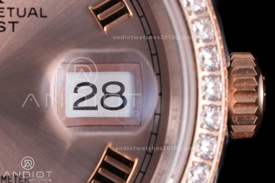 DateJust 36 SS 126281rbr VSF 1:1 Best Edition 904L Steel RG Roman Dial on Jubilee Bracelet VS3235