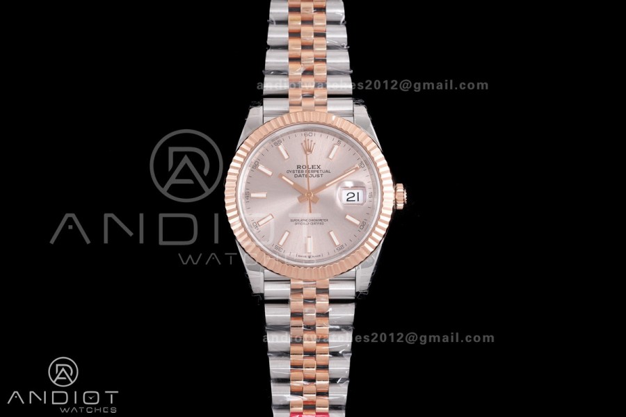 DateJust 41 126331 VSF 1:1 Best Edition 904L Steel RG Dial on SS/RG Jubilee Bracelet VS3235