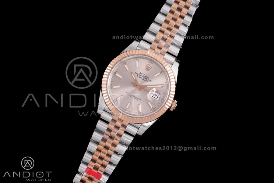 DateJust 41 126331 VSF 1:1 Best Edition 904L Steel RG Dial on SS/RG Jubilee Bracelet VS3235