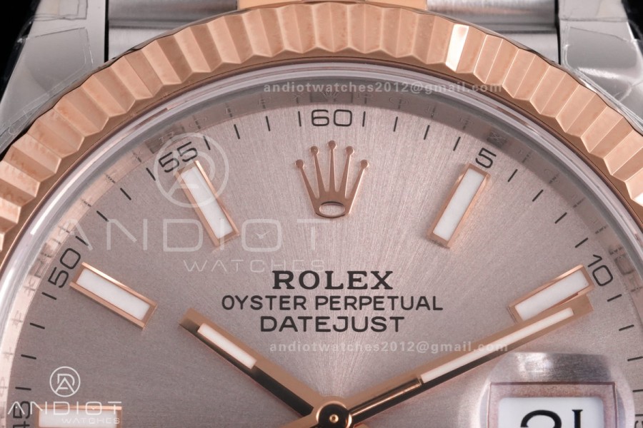DateJust 41 126331 VSF 1:1 Best Edition 904L Steel RG Dial on SS/RG Jubilee Bracelet VS3235
