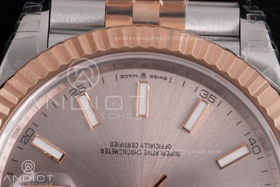 DateJust 41 126331 VSF 1:1 Best Edition 904L Steel RG Dial on SS/RG Jubilee Bracelet VS3235