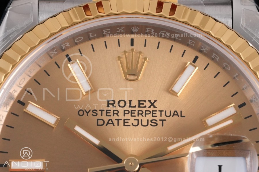 DateJust 36 SS/YG 126233 VSF 1:1 Best Edition 904L Steel YG Sitck Dial on Jubilee Bracelet VS3235