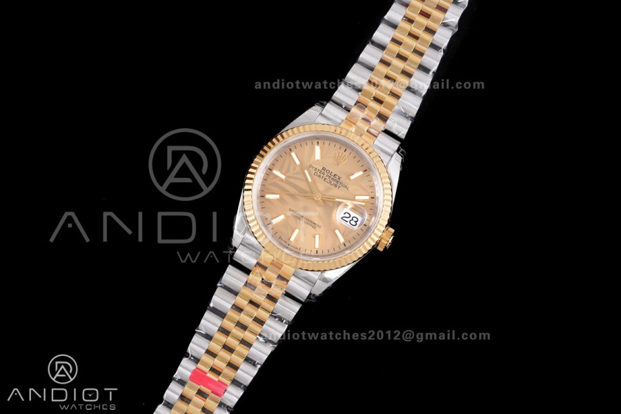 DateJust 36 SS 126233 VSF 1:1 Best Edition 904L Steel YG Leaves Dial on Jubilee Bracelet VS3235