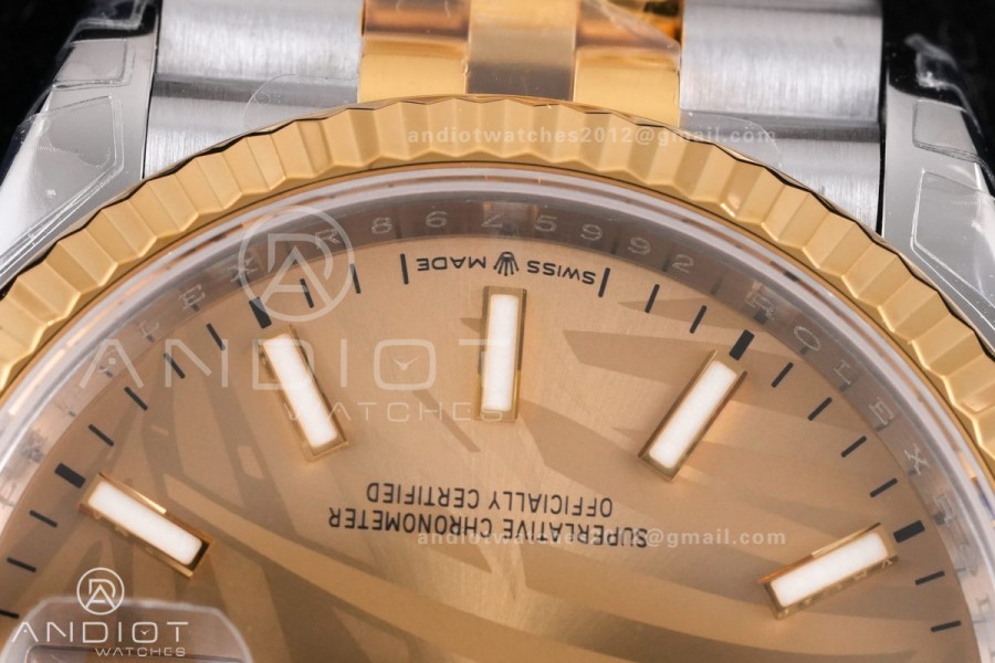 DateJust 36 SS 126233 VSF 1:1 Best Edition 904L Steel YG Leaves Dial on Jubilee Bracelet VS3235