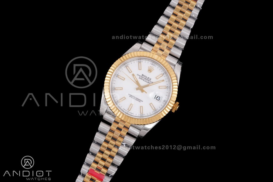 DateJust 41 126333 904L SS VSF 1:1 Best Edition White Stick Dial on Jubilee Bracelet VS3235