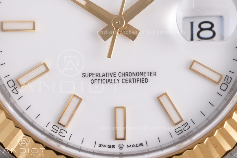 DateJust 41 126333 904L SS VSF 1:1 Best Edition White Stick Dial on Jubilee Bracelet VS3235