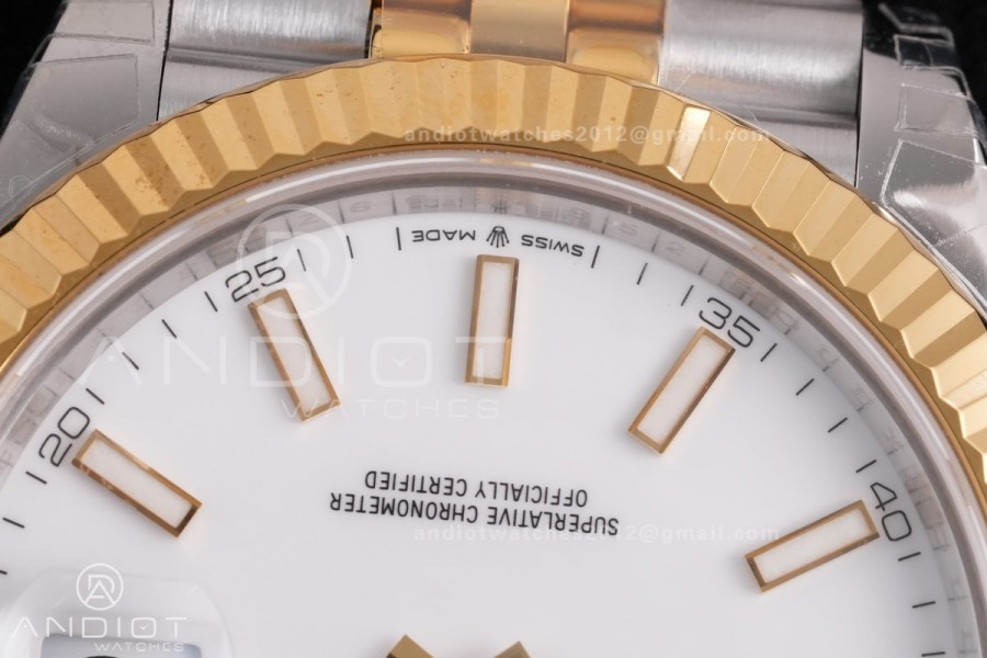 DateJust 41 126333 904L SS VSF 1:1 Best Edition White Stick Dial on Jubilee Bracelet VS3235