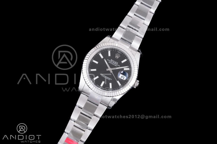 DateJust 41 126334 904L SS VSF 1:1 Best Edition Black Dial on Oyster Bracelet VS3235