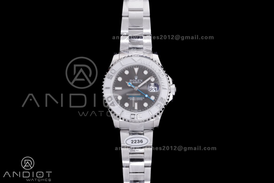 Yacht-Master 37mm 268622 CSF 1:1 Best Edition Grey Dial 904L SS Case and Bracelet SA2236