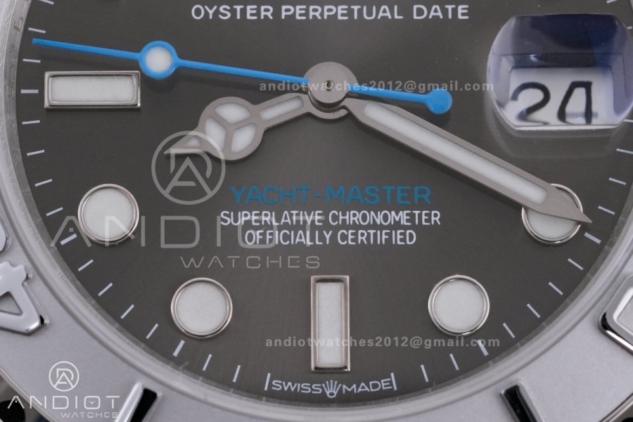 Yacht-Master 37mm 268622 CSF 1:1 Best Edition Grey Dial 904L SS Case and Bracelet SA2236