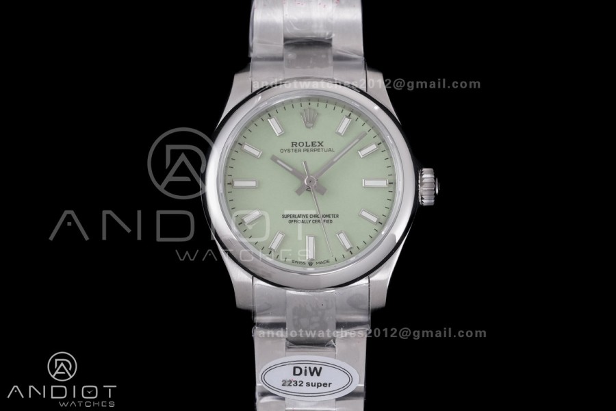 Oyster Perpetual 31mm 277200 DIWF Best Edition Pistachio Dial on SS Bracelet A2232