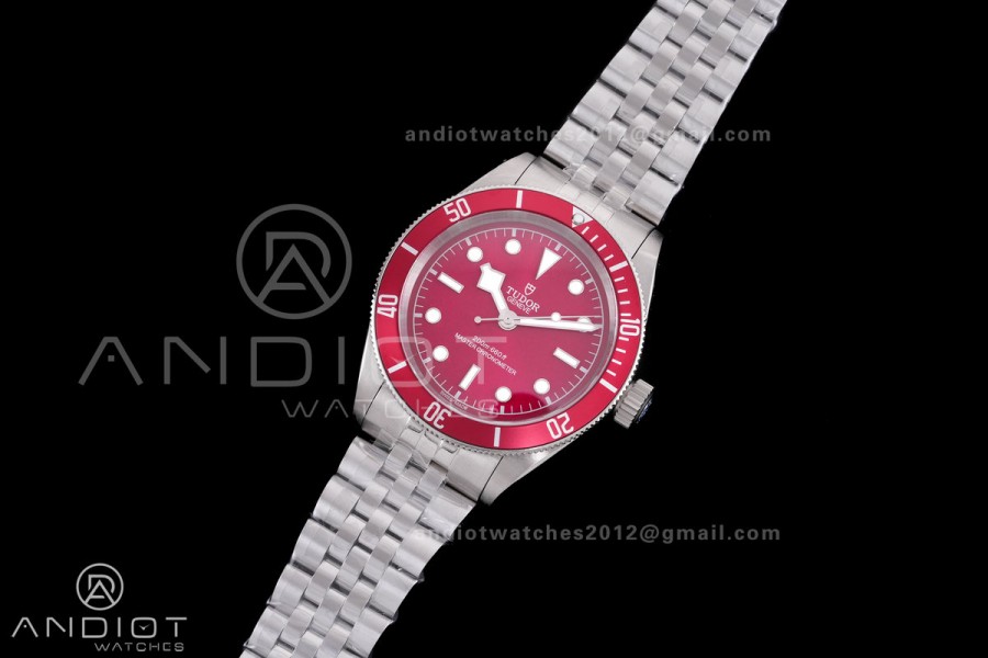 Heritage Black Bay M7941A1A0RU-0001 41mm SS GRF 1:1 Best Edition Red Dial Red Bezel on SS Bracelet A2824