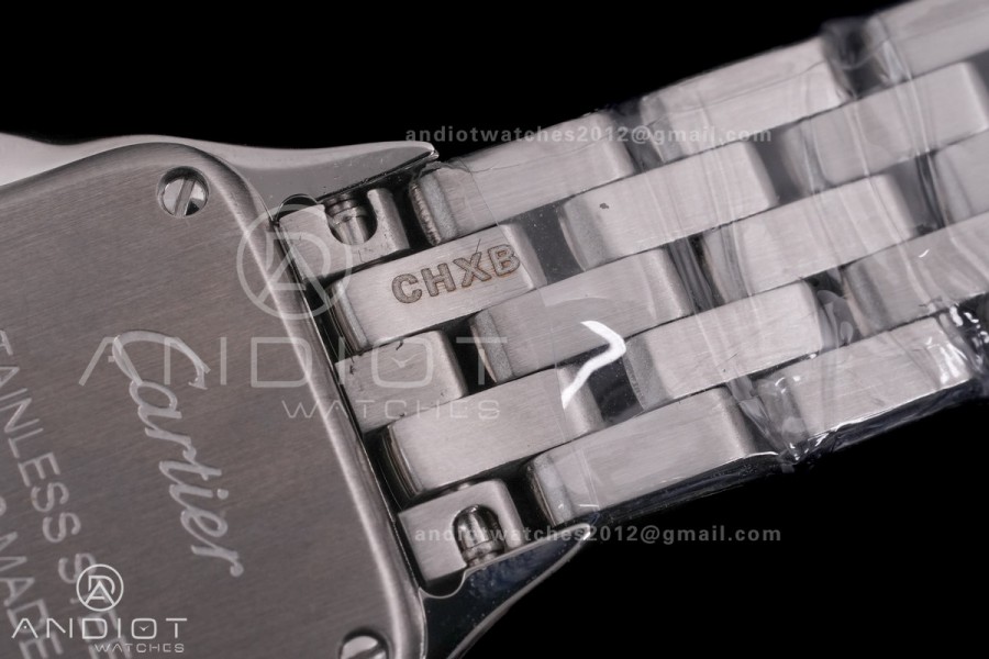 Panthère Ladies 22mm SS AF 1:1 Best Edition White Dial  on SS Bracelet Ronda Quartz