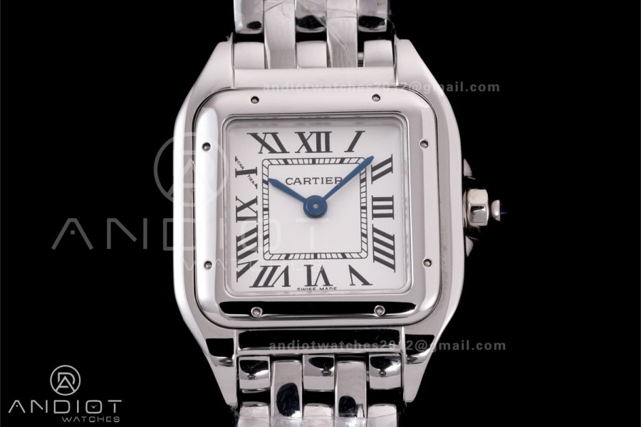 Panthère Ladies 22mm SS AF 1:1 Best Edition White Dial  on SS Bracelet Ronda Quartz