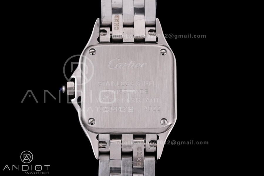 Panthère Ladies 22mm SS AF 1:1 Best Edition White Dial  on SS Bracelet Ronda Quartz