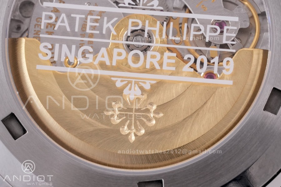 Aquanaut 5167 Singapore 2019 SS DDF 1:1 Best Edition Black Dial On Red Rubber Strap Super Clone DD324