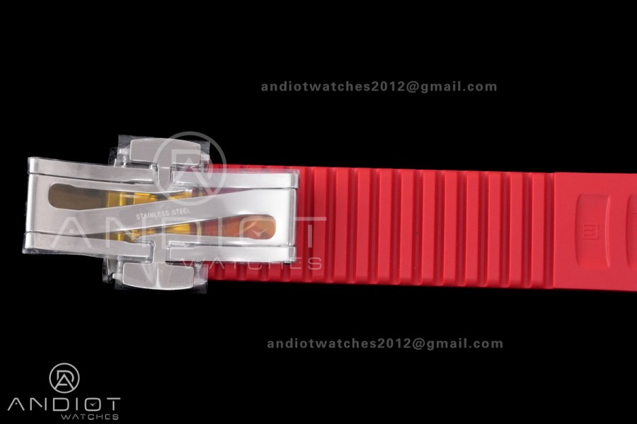 Aquanaut 5167 Singapore 2019 SS DDF 1:1 Best Edition Black Dial On Red Rubber Strap Super Clone DD324