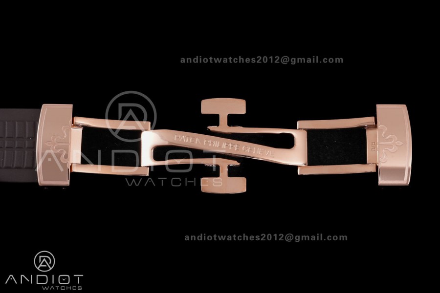 Aquanaut 5167 RG Gain Weight DDF 1:1 Best Edition Brown Dial On Brown Rubber Strap DD324 Super Clone
