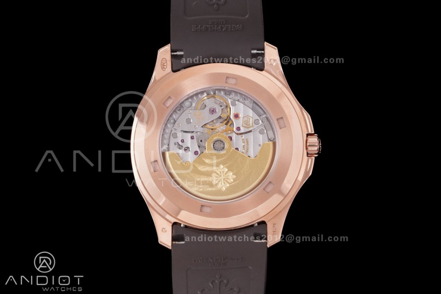 Aquanaut 5167 RG Gain Weight DDF 1:1 Best Edition Brown Dial On Brown Rubber Strap DD324 Super Clone
