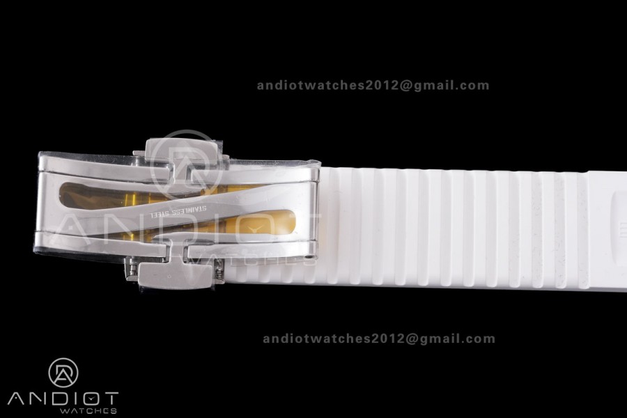 Aquanaut 5167 SS DDF 1:1 Best Edition Gray Dial on White Rubber Strap DD324 Super Clone