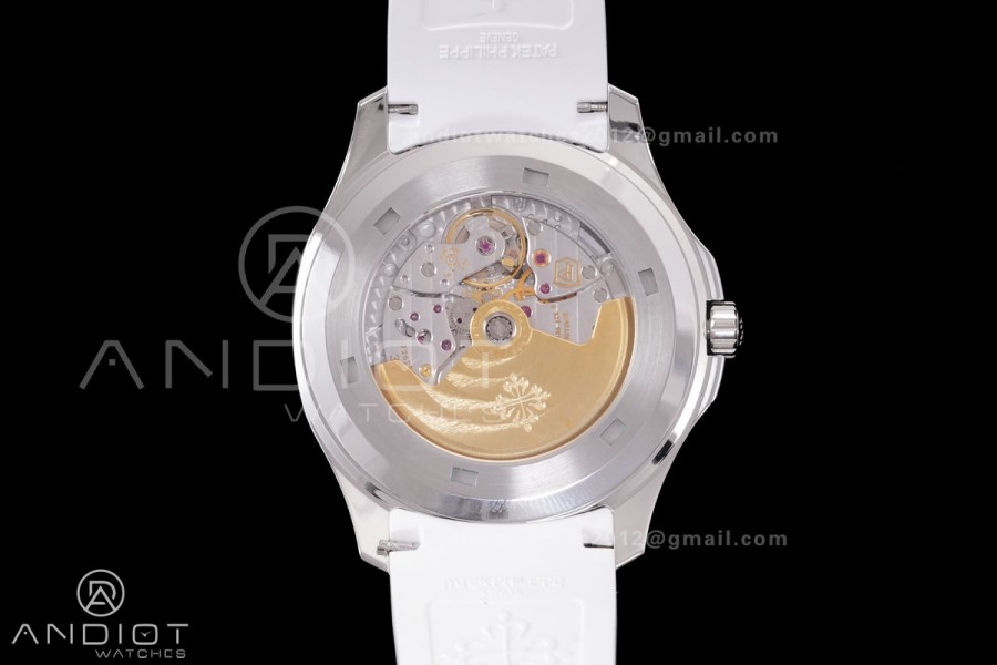 Aquanaut 5167 SS DDF 1:1 Best Edition Gray Dial on White Rubber Strap DD324 Super Clone