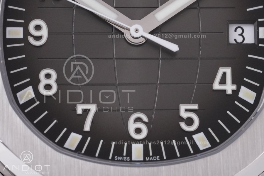 Aquanaut 5167 SS DDF 1:1 Best Edition Gray Dial on Green Rubber Strap DD324 Super Clone