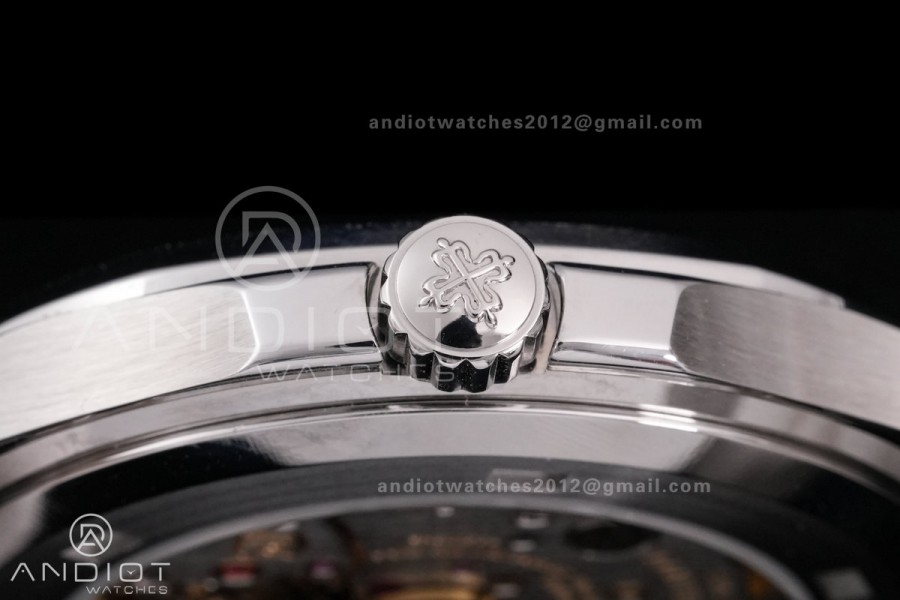Aquanaut 5167 SS DDF 1:1 Best Edition Gray Dial on Blue Rubber Strap DD324 Super Clone
