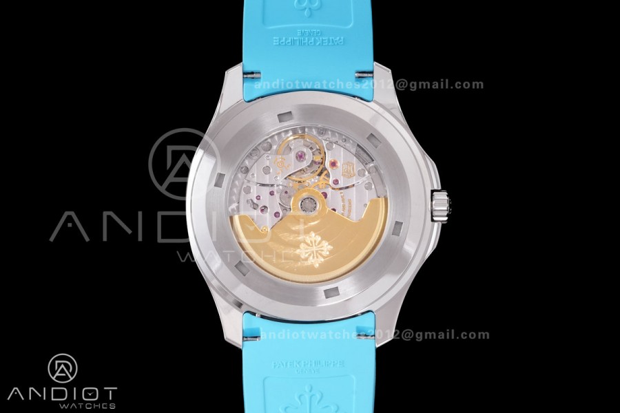 Aquanaut 5167 SS DDF 1:1 Best Edition Gray Dial on Blue Rubber Strap DD324 Super Clone