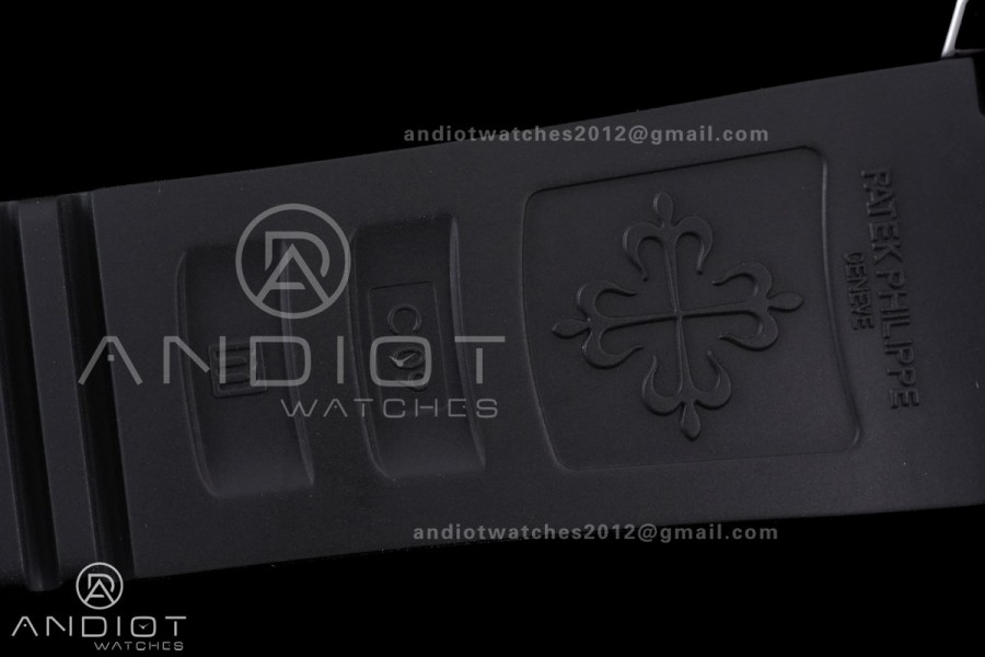 Aquanaut 5167 SS DDF 1:1 Best Edition Gray Dial on Black Rubber Strap DD324 Super Clone
