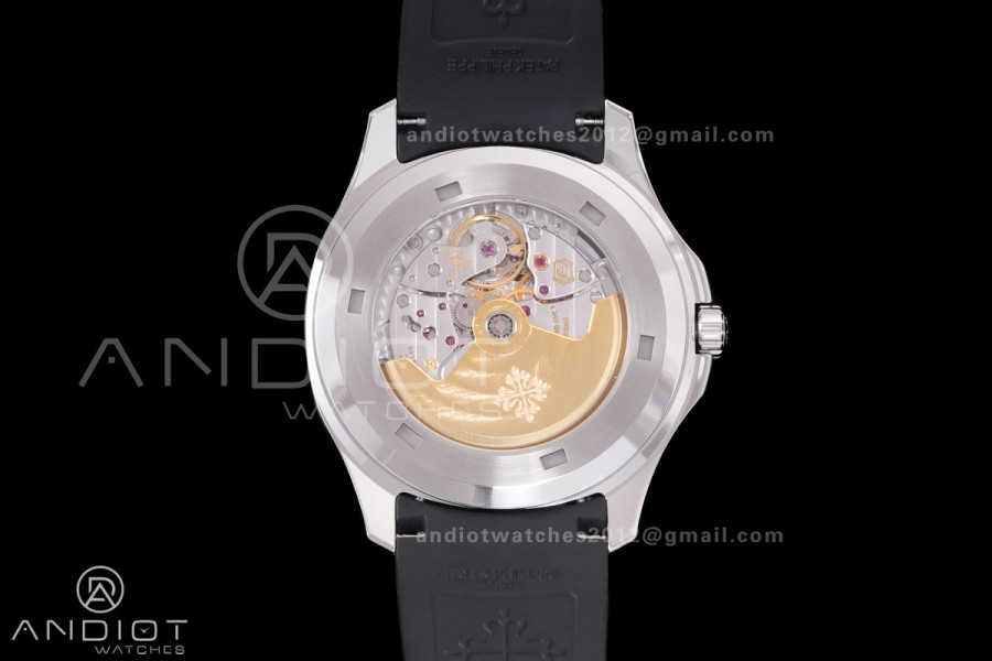 Aquanaut 5167 SS DDF 1:1 Best Edition Gray Dial on Black Rubber Strap DD324 Super Clone