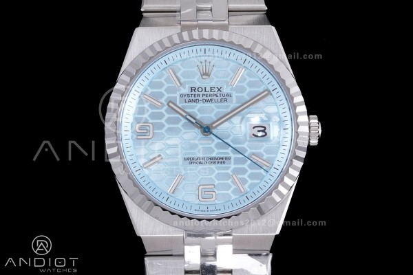 Land Dweller 127336 SS ESF Ice Blue Dial On SS Bra...