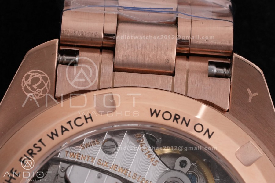 Speedmaster Professional RG N1F Best Edition Brown Dial On RG Bracelet Asian 3861