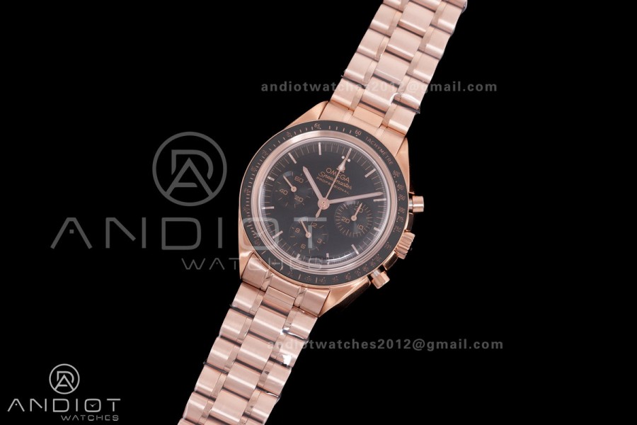 Speedmaster Professional RG N1F Best Edition Brown Dial On RG Bracelet Asian 3861