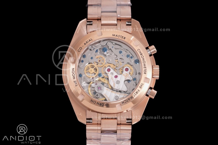 Speedmaster Professional RG N1F Best Edition Brown Dial On RG Bracelet Asian 3861