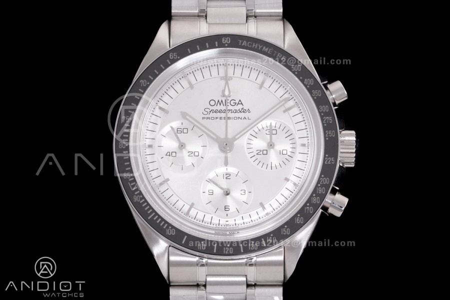 Speedmaster Professional SS N1F Best Edition Silver Dial On SS Bracelet Asian 3861
