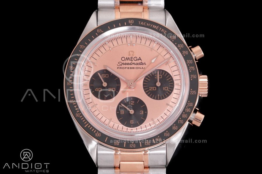 Speedmaster Professional SS/RG N1F Best Edition RG Dial Black Subdial On SS/RG Bracelet Asian 3861