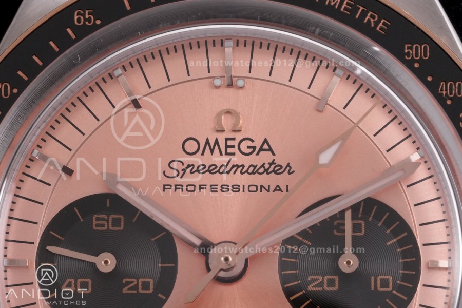 Speedmaster Professional SS/RG N1F Best Edition RG Dial Black Subdial On SS/RG Bracelet Asian 3861