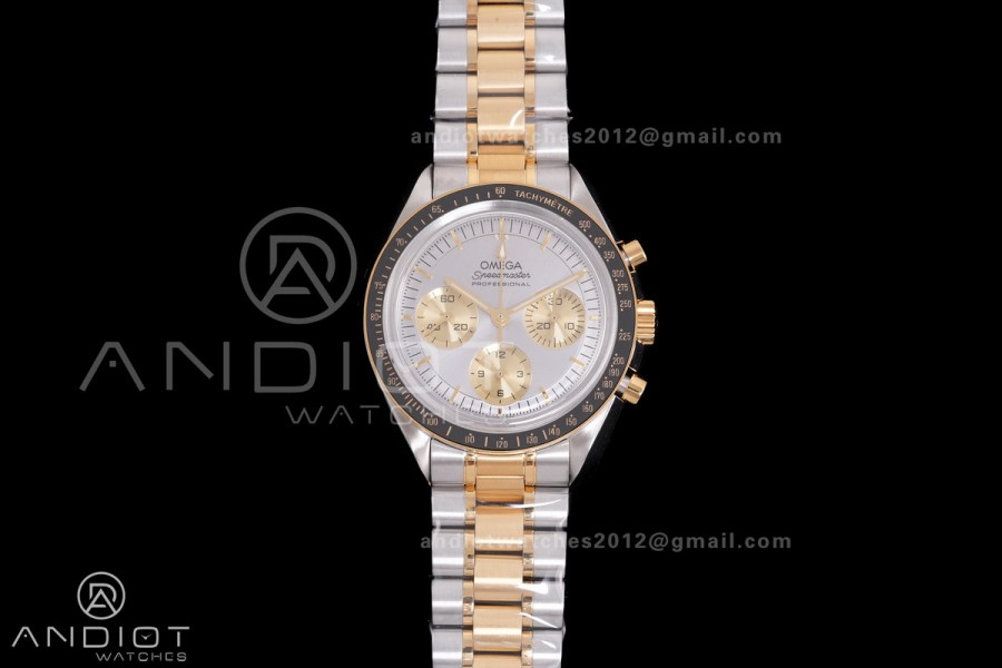 Speedmaster Professional SS/YG N1F Best Edition Silver Dial Gold Subdial On SS/YG Bracelet Asian 3861