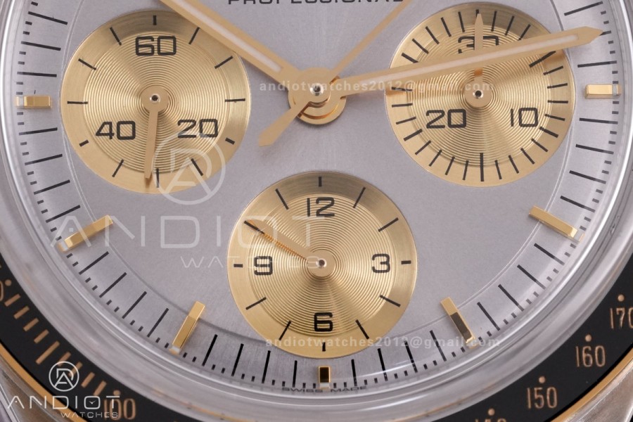 Speedmaster Professional SS/YG N1F Best Edition Silver Dial Gold Subdial On SS/YG Bracelet Asian 3861