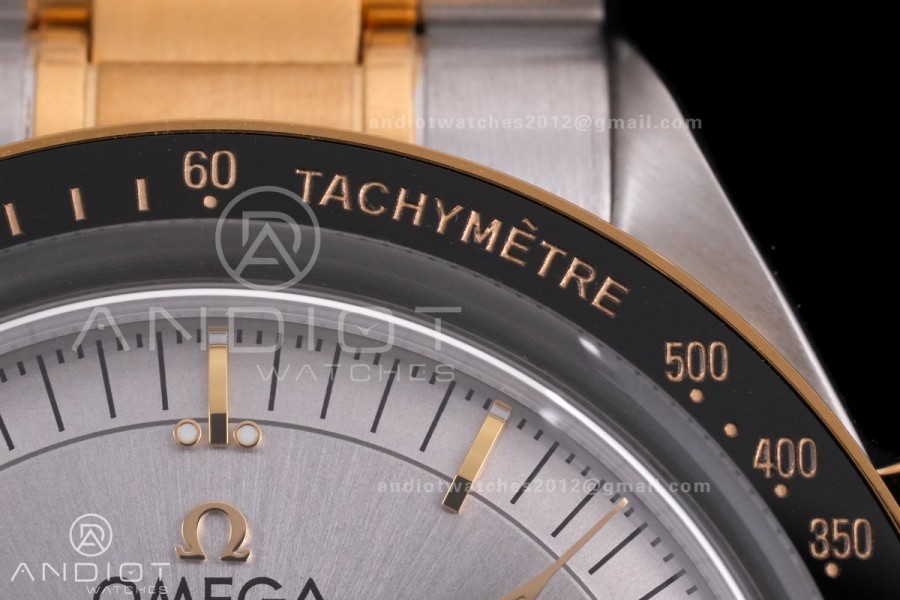 Speedmaster Professional SS/YG N1F Best Edition Silver Dial Gold Subdial On SS/YG Bracelet Asian 3861