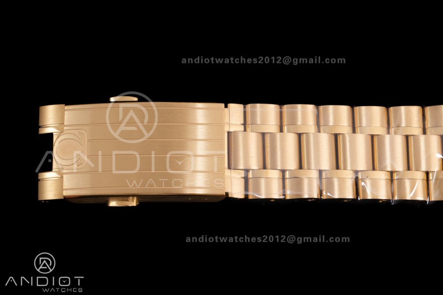 Speedmaster Professional YG N1F Best Edition Gold Dial Black Subdial On YG Bracelet Asian 3861