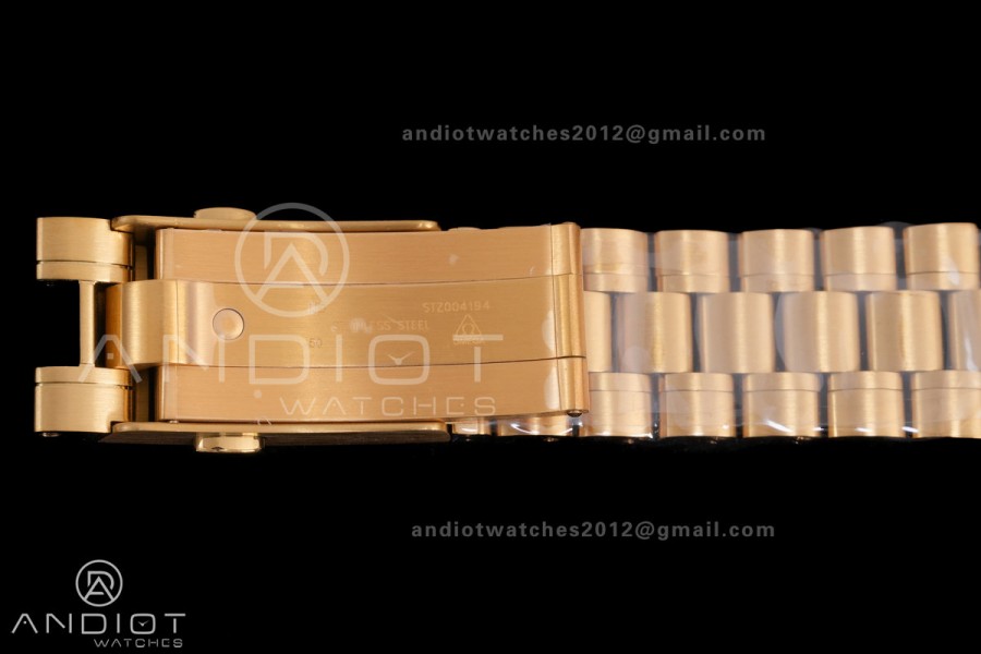 Speedmaster Professional YG N1F Best Edition Gold Dial Black Subdial On YG Bracelet Asian 3861