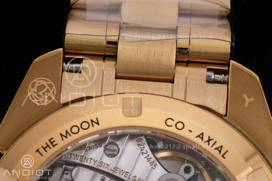 Speedmaster Professional YG N1F Best Edition Green Dial On YG Bracelet Asian 3861