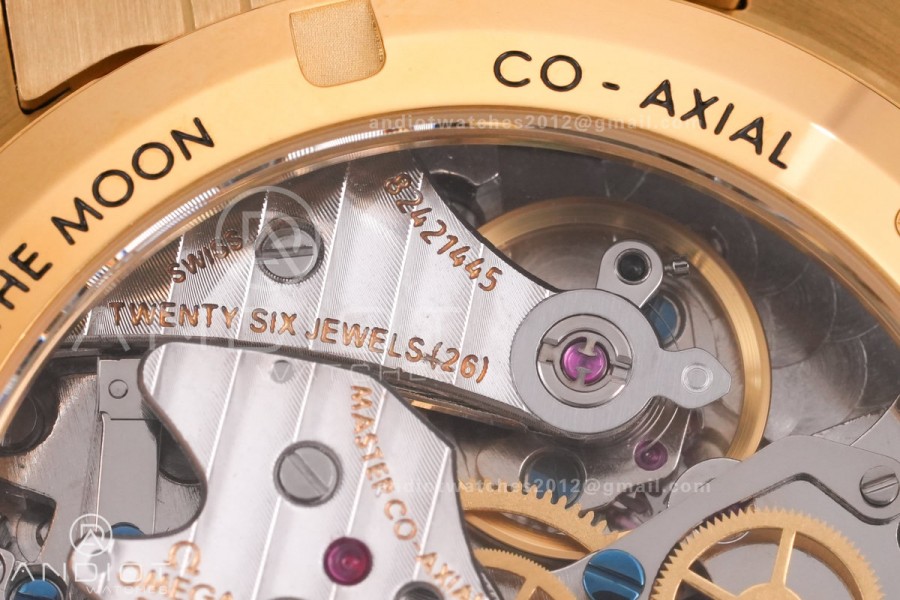 Speedmaster Professional YG N1F Best Edition Green Dial On YG Bracelet Asian 3861